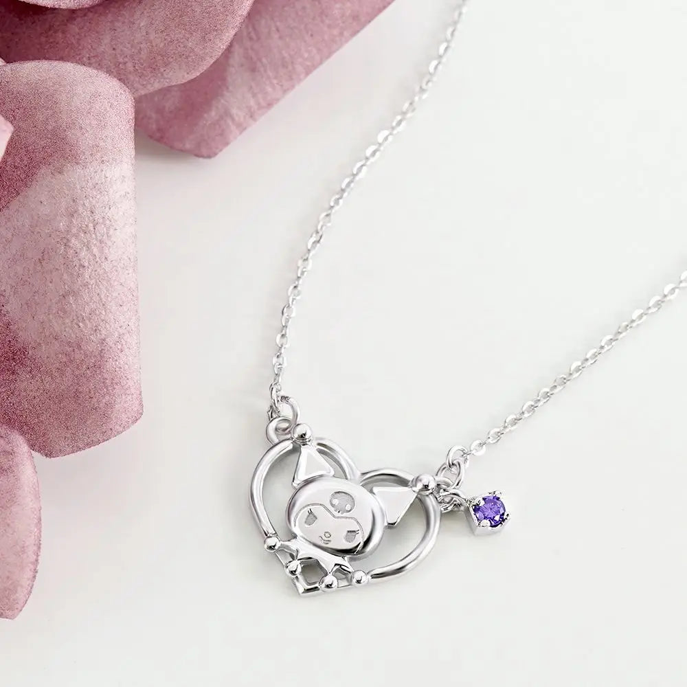 Y2K Kuromis Necklace Ring I.Love.Kuromis Necklace Kawaii Jewelry Niche Fashion Cartoon Exquisite Jewelry Friend Gift