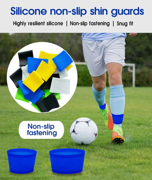 New Silicone Shin Guard Stay Grip Tapes For Football Rugby Leg Bands Shin Protector Silicone Soccer Ankle Band Gym Cup Sleeve