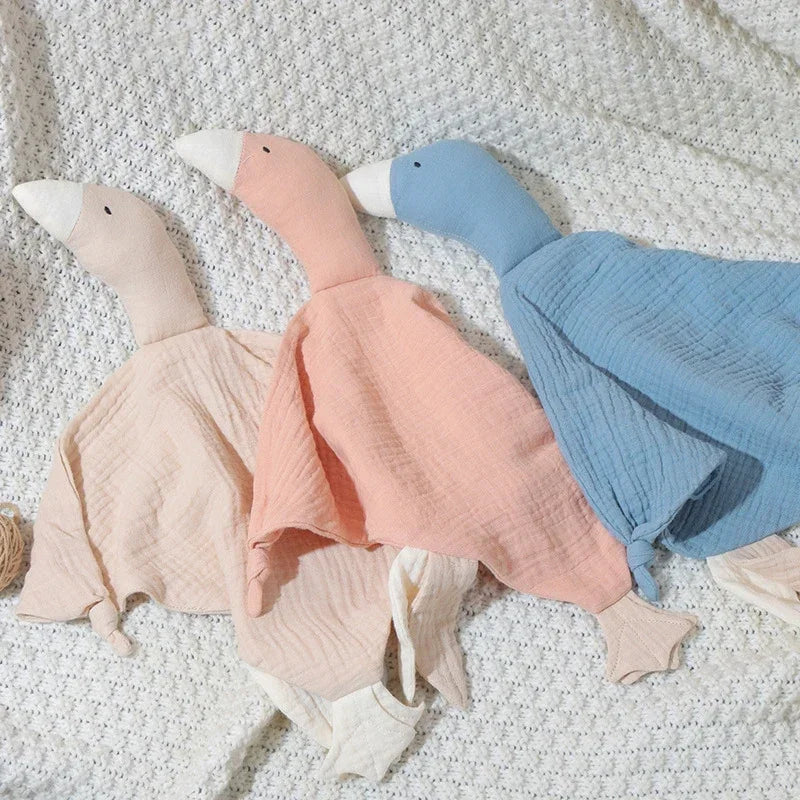 Baby Soother Appease Towel Bib Soft Animal Goose Doll Teether Mga Sanggol Comfort Sleeping Nursing Cuddling Blanket Laruan