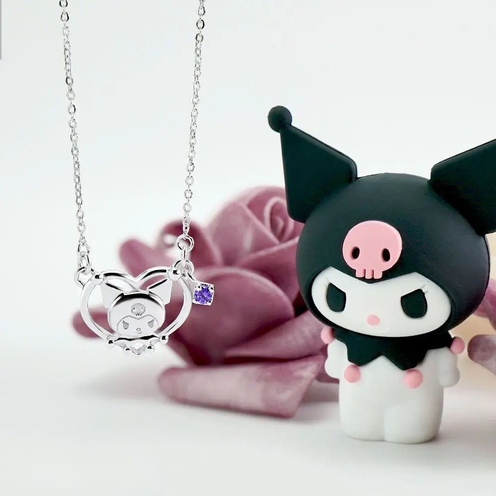 Y2K Kuromis Necklace Ring I.Love.Kuromis Necklace Kawaii Jewelry Niche Fashion Cartoon Exquisite Jewelry Friend Gift
