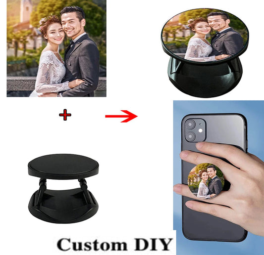 Customized DIY kawaii Round Cute Finger baseus Phone Holder Expanding Stand Grip Pocket Socket Foldable Mobile for xiaomi Phones
