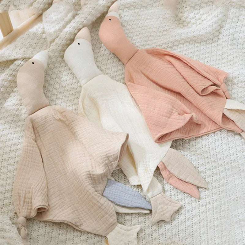 Baby Soother Appease Towel Bib Soft Animal Goose Doll Teether Mga Sanggol Comfort Sleeping Nursing Cuddling Blanket Laruan