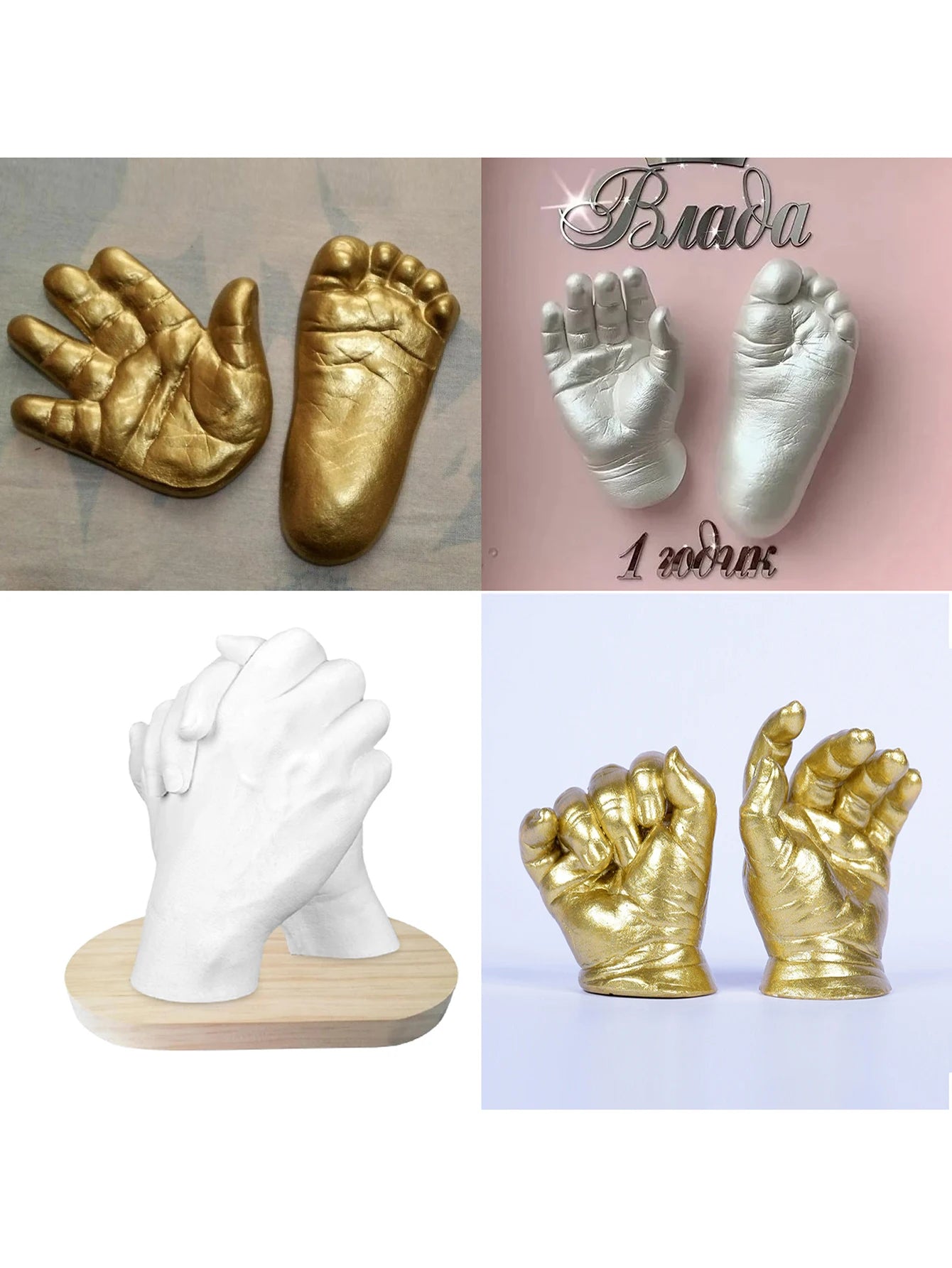 1PC Three-dimensional hand model powder Valentine's Day clone plaster DIY creative souvenir Mother's Day Children's Day