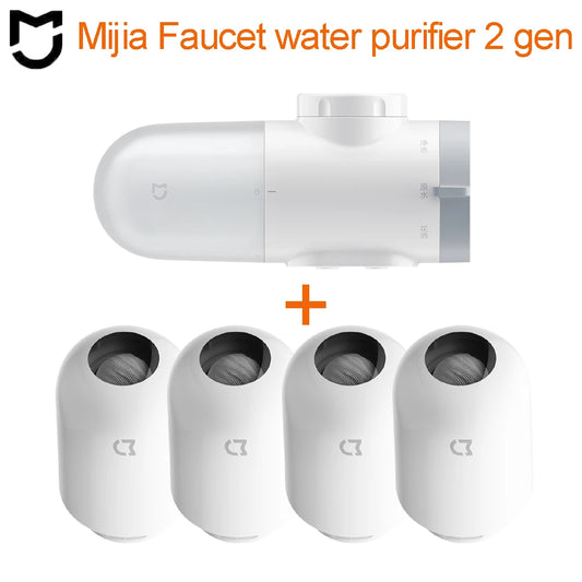 Mijia Faucet Water Purifier 2 gen Kitchen Faucet Filters Natural Activated Carbon Five Fold Composite Filtration Rust Removal